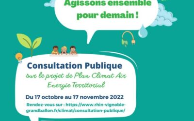 Consultation publique Plan Climat Air Énergie Territorial 2023-2028