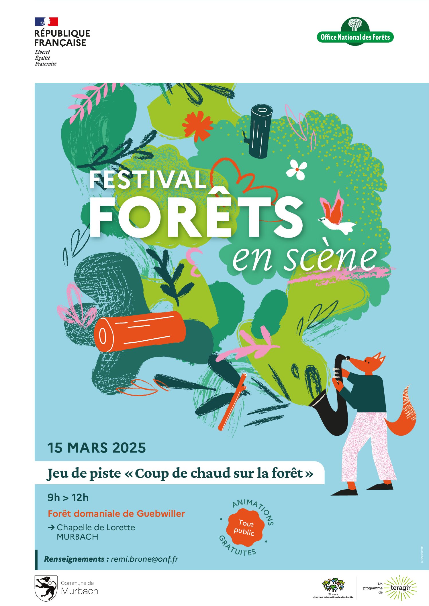 FESTIVAL FORETS EN SCÈNE JEU DE PISTE LE 15 MARS 2025 A MURBACH